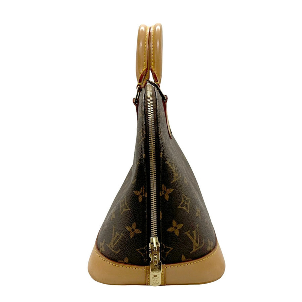 Louis Vuitton Handbag Gold Canvas Alma Brown Monogram Gold Brown